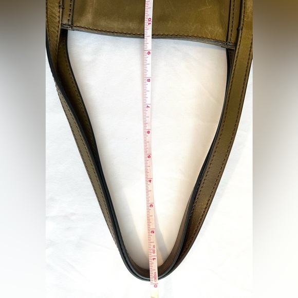 Fossil Emma Shopper Green Pastures Olive Green Leather Tote - Picture 15 of 16